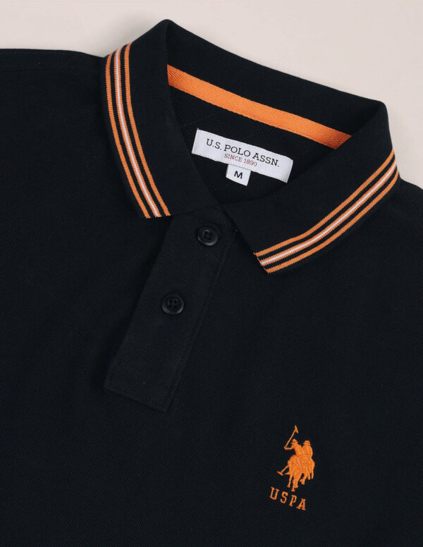 Solid Pure Cotton Polo Shirt - Image 2