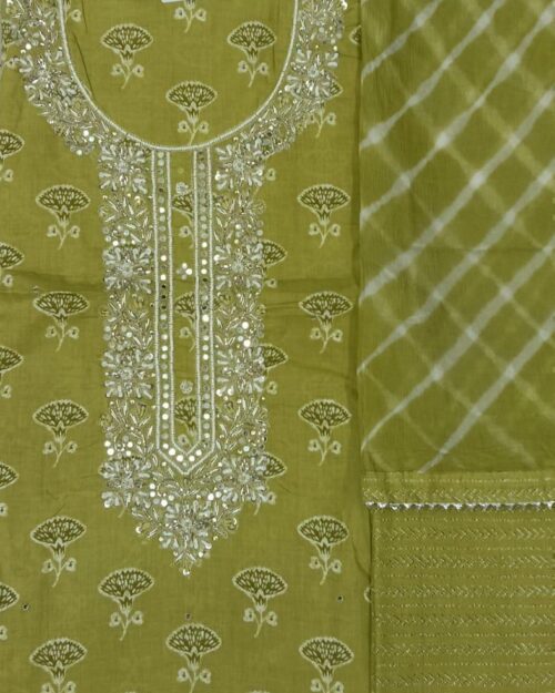 unstitched embroidered lawn suit Dupatta