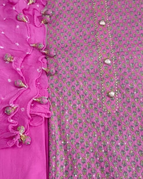 Rang Riivaz | Pure Shimmer Top with Pure Chiffon Dupatta