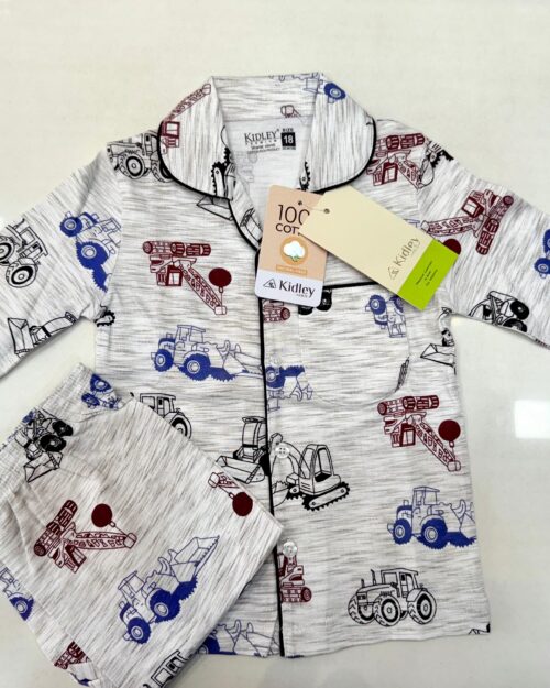 Kidley Construction Craze Cotton Pajama Set